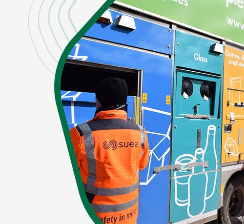  bin men and recycling lorry 